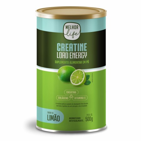 Creatine Load Energy - 500g (sabor limão) - Creatina, colágeno hidrolisado e vitamina C