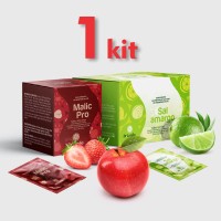 Kit (1cx Malic Pro - ácido málico + 1cx sal amargo) sachê - ...